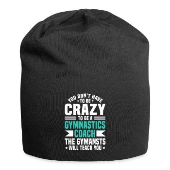 Gymnastic Coach Geschenk Verrückt, ein Trainer zu sein - Jersey-Beanie - Schwarz - Vorne