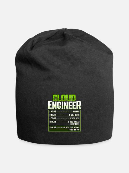 Sys-Admin und Entwickler Cloud-Devops-Ingenieur - Jersey-Beanie - Schwarz