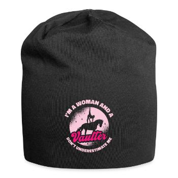 Pferdesport Voltigieren Voltigierer Reiten - Jersey-Beanie - Schwarz - Vorne