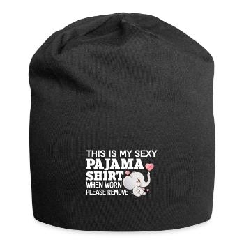 Lustiges Sexy Pyjama-Pyjama-Outfit Für Freund - Jersey-Beanie - Schwarz - Vorne