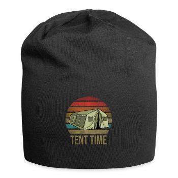 Military Tent Army Retro Sunset Vintage - Jersey Beanie - black - Front
