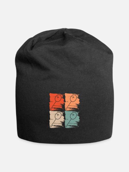 Raquette de badminton Badminton Rétro - Bonnet en jersey - noir