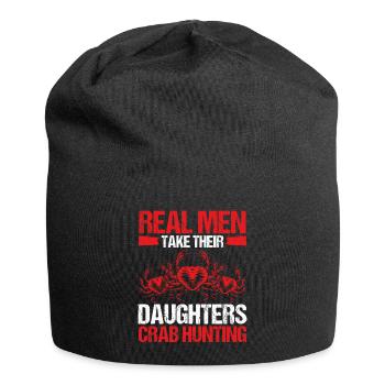 Crab Fishing Real Men take their Crab Hunting - Jersey Beanie - black - Front