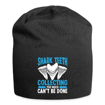 Shark Tooth Hunter Teeth Collecteur de dents de requin - Bonnet en jersey - noir - Devant