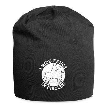 Ich reite schick im Kreis - Dressurreiten - Jersey-Beanie - Schwarz - Vorne
