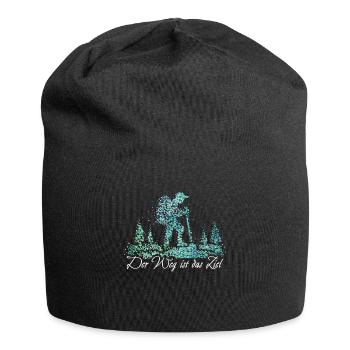 Der Weg ist das Ziel Pilger Pilgern Jacobsweg - Jersey-Beanie - Schwarz - Vorne