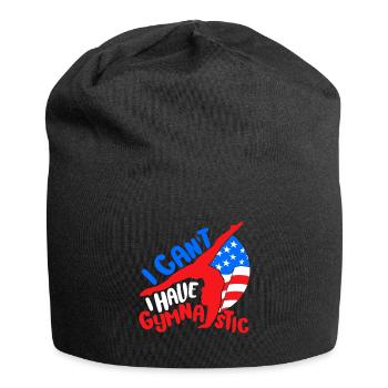 I Cant I Have Gymnastic - Funny Gymnast Gift Idea - Jersey Beanie - black - Front