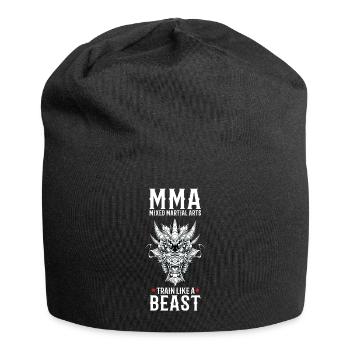 MMA Dragon Head - Käfigkämpfer Freies Kämpfen - Jersey-Beanie - Schwarz - Vorne