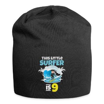 Surfen: Dieser kleine Surfer ist 9 Jahre Surfer - Jersey-Beanie - Schwarz - Vorne