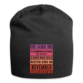 Buchhalter Geburtstag November geboren - Jersey-Beanie - Schwarz - Vorne