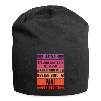 Buchhalter Geburtstag Mai geboren Steuerberaterin - Jersey-Beanie - Schwarz - Vorne
