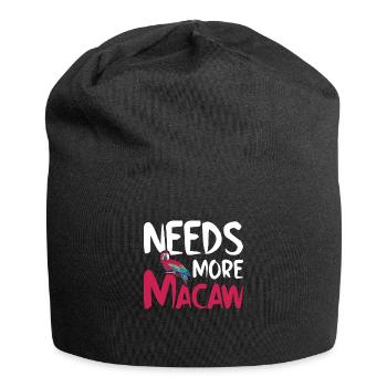 Macaw Parrot Lover Nature Zoo Animal Pet - Jersey Beanie - black - Front