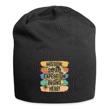 Safari Wildlife Mission Expedition Adventure - Jersey Beanie - black - Front