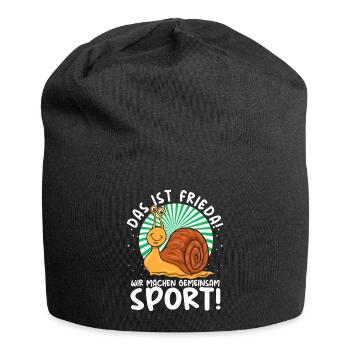 Das ist Frieda Wir machen gemeinsam Sport Joggen - Jersey-Beanie - Schwarz - Vorne