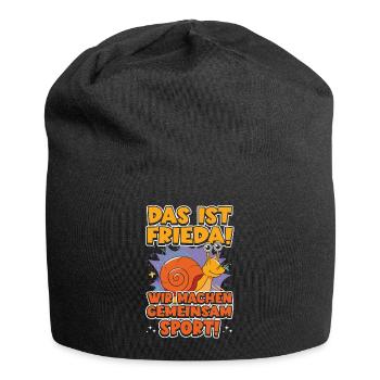 Das ist Frieda Wir machen gemeinsam Sport Joggen - Jersey-Beanie - Schwarz - Vorne