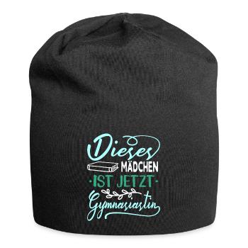 Einschulung Gymnasium Mädchen - Jersey-Beanie - Schwarz - Vorne