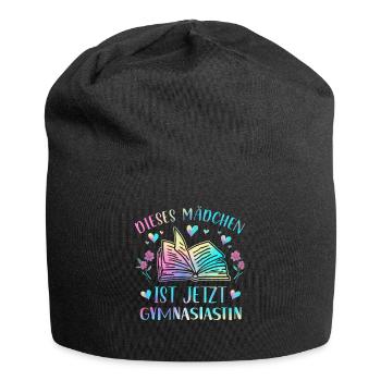 Einschulung Gymnasium Mädchen - Jersey-Beanie - Schwarz - Vorne
