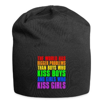 The world has bigger problems than LGBTQ+ People - Jersey Beanie - black - Front