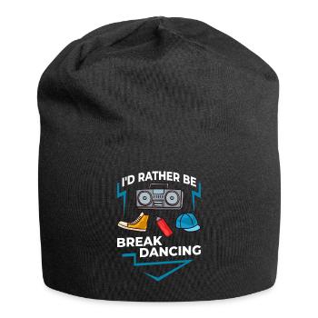 Breakdance Musik Breaking BBoy Bgirl - Jersey-Beanie - Schwarz - Vorne