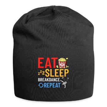 Breakdance Musik Breaking BBoy Bgirl - Jersey-Beanie - Schwarz - Vorne