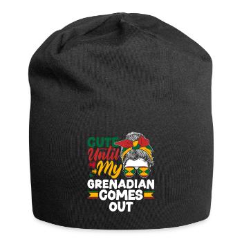 Grenade Drapeau grenadien mignon jusqu’à mon grenadien - Bonnet en jersey - noir - Devant
