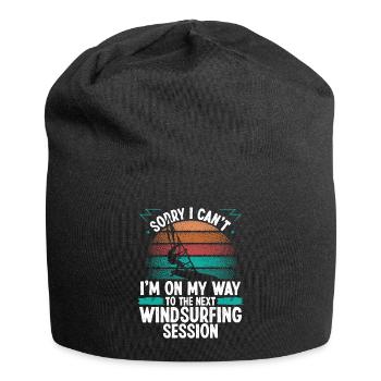Windsurfing Sorry I cant Wind Funny WindsurferWind - Jersey-Beanie - Schwarz - Vorne