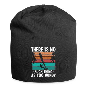 Windsurfer Sail Not too windy Vintage Board - Jersey Beanie - black - Front