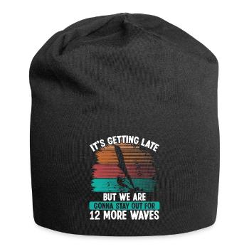 Windsurfing Board more Waves Wind Windsurfer Sail - Jersey Beanie - black - Front