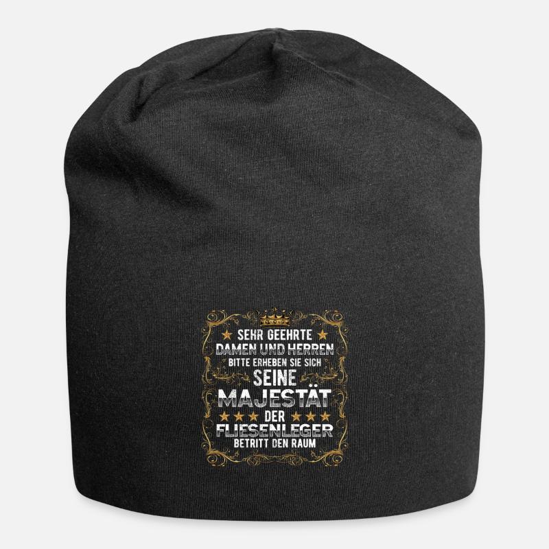 Fliesenleger - Jersey-Beanie - Schwarz