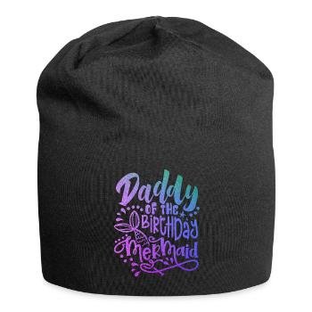 Daddy Of The Birthday Mermaid Matching Family - Jersey Beanie - black - Front