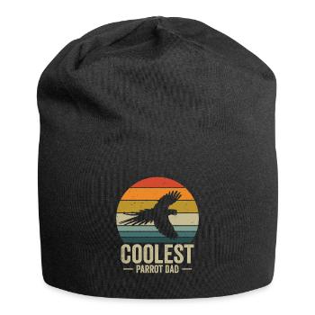 Macaw Cool Parrot Dad Pet Zoo Animal Birdwatcher - Jersey Beanie - black - Front