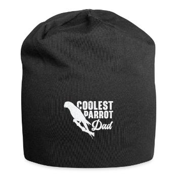 Macaw Cool Parrot Dad Pet Zoo Animal Birdwatcher - Jersey Beanie - black - Front