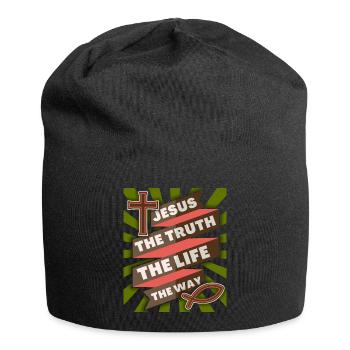 Jesus Christ Jesus Saying Christian Motivation - Jersey Beanie - black - Front