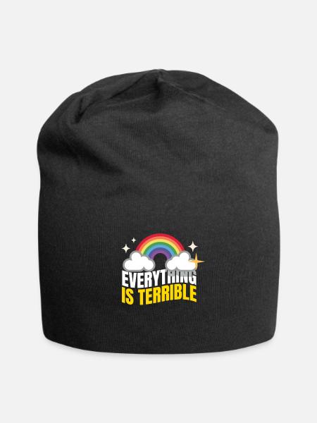 Everything Is Terrible Pessimismus - Jersey-Beanie - Schwarz
