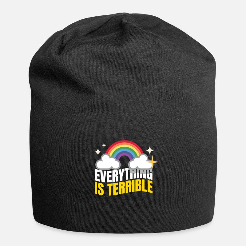 Everything Is Terrible Pessimismus - Jersey-Beanie - Schwarz