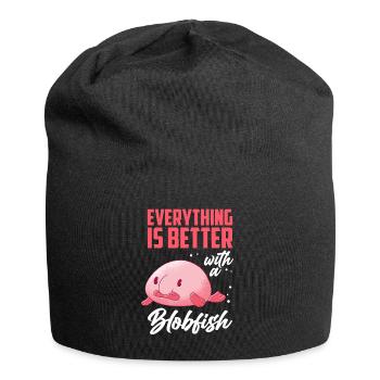 Blobfish tout est mieux drôle blobfish - Bonnet en jersey - noir - Devant