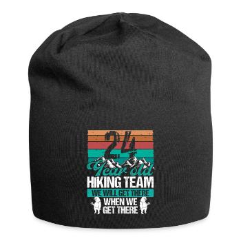 24 Birthday Sloth Hiking Mountains 24 Year Old - Jersey-Beanie - Schwarz - Vorne