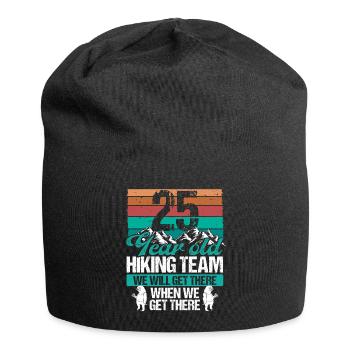 25 Birthday Sloth Hiking Mountains 25 Year Old - Jersey-Beanie - Schwarz - Vorne