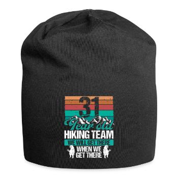 31 Birthday Sloth Hiking Mountains 31 Year Old - Jersey-Beanie - Schwarz - Vorne