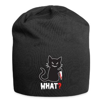 Killer Katze Halloween - Jersey-Beanie - Schwarz - Vorne