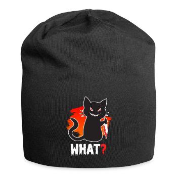 Killer Katze Halloween - Jersey-Beanie - Schwarz - Vorne