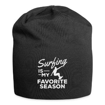 Le surf est ma saison préférée Surfboard Surfer - Bonnet en jersey - noir - Devant
