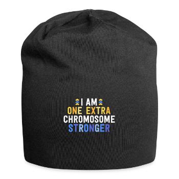 Je suis une famille T21 plus forte sur les chromosomes supplémentaires - Bonnet en jersey - noir - Devant