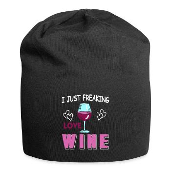 Just Love Wine - Jersey Beanie - black - Front