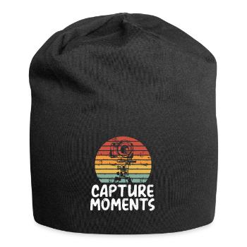 Capture moments with the camera - Jersey Beanie - black - Front