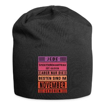 Spediteur Geburtstag November geboren - Jersey-Beanie - Schwarz - Vorne