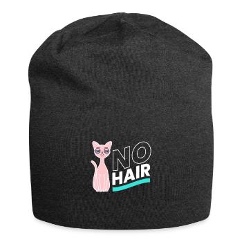 No Hair Sphynx Katze Kätzchen Nacktkatze - Jersey-Beanie - Anthrazit - Vorne