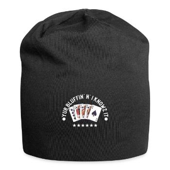 Yur Bluffin' N' I Knowz It Casino Poker Cards - Jersey-Beanie - Schwarz - Vorne
