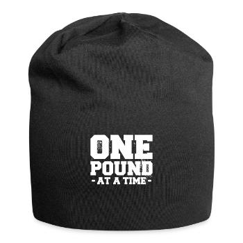 One Pound At A Time Weightlifting Weightlifter - Jersey Beanie - black - Front