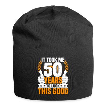 It took 50 years funny 50th birthday - Jersey Beanie - black - Front
